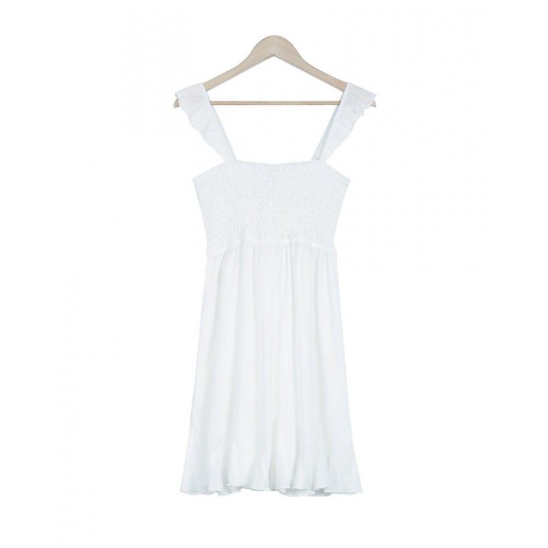 Sweet White Sleeveless Mini Dress