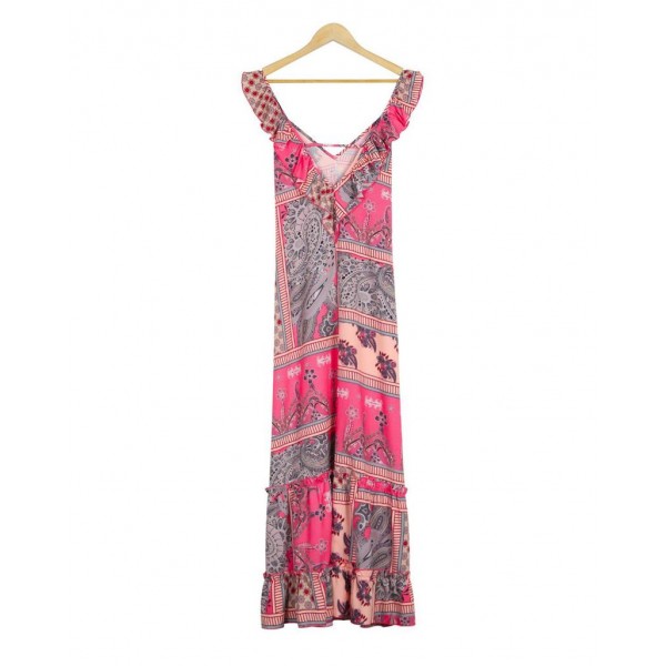 Special Sleeveless Print Maxi Dress