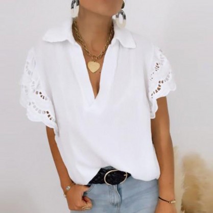 Classy Plain Short Sleeve Top