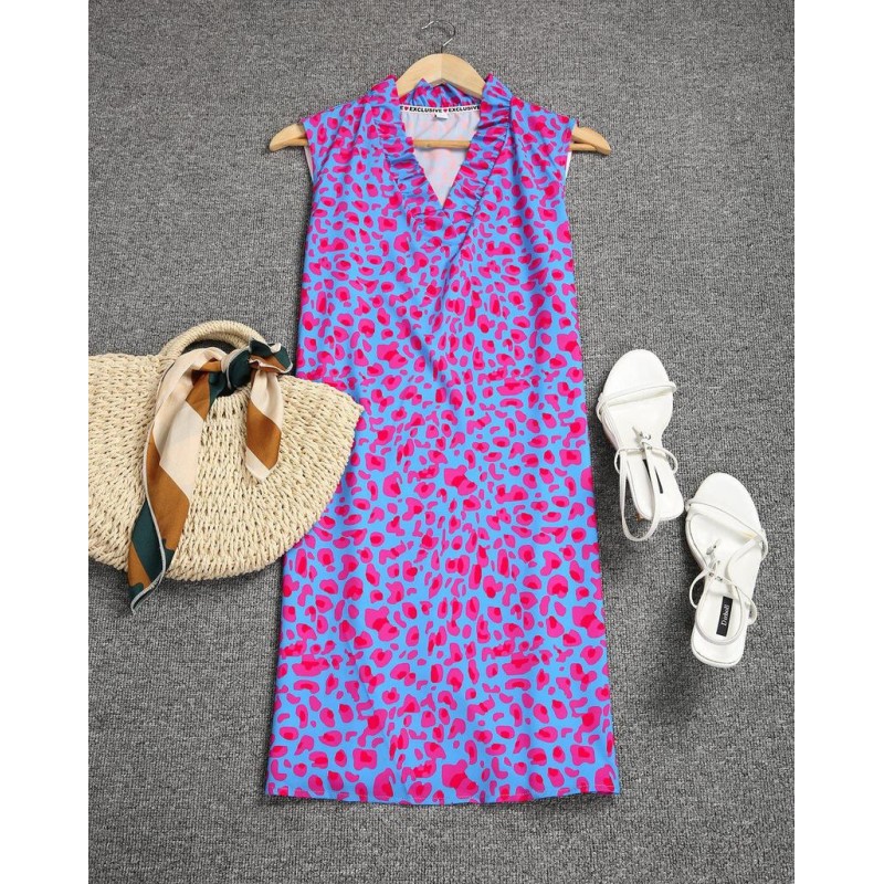 Attractive Print Sleeveless Mini Dress