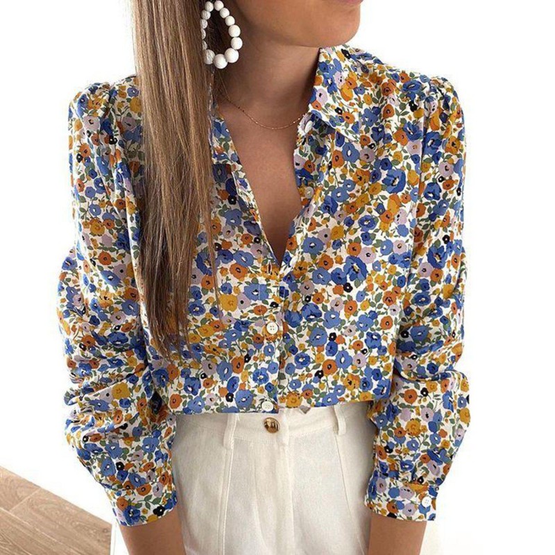 Romantic Print Long Sleeve Shirt