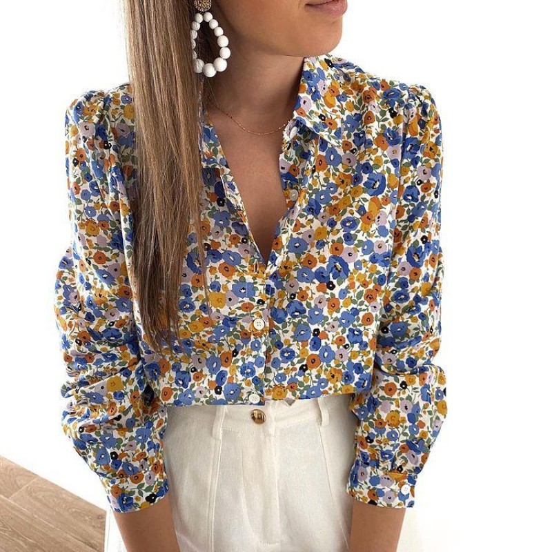 Romantic Print Long Sleeve Shirt