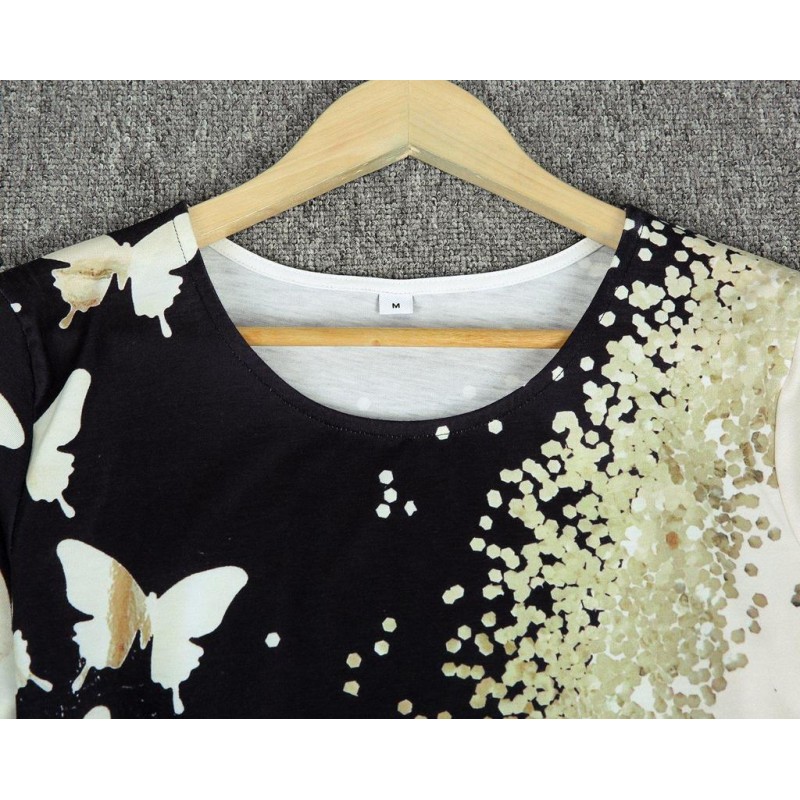 Stunning Print Round Neck Short Sleeve Top