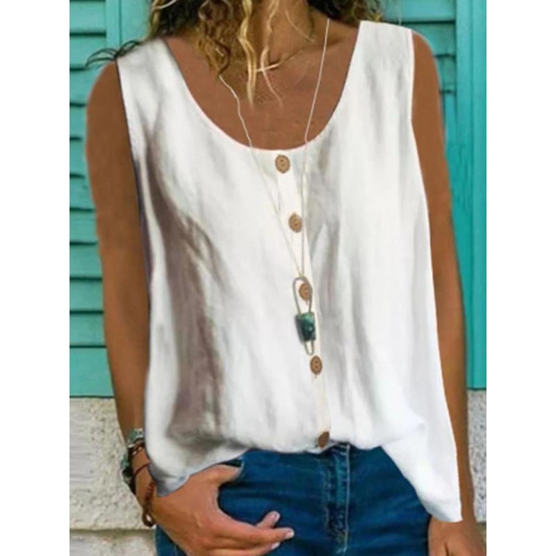 Simple Round Neck Plain Top