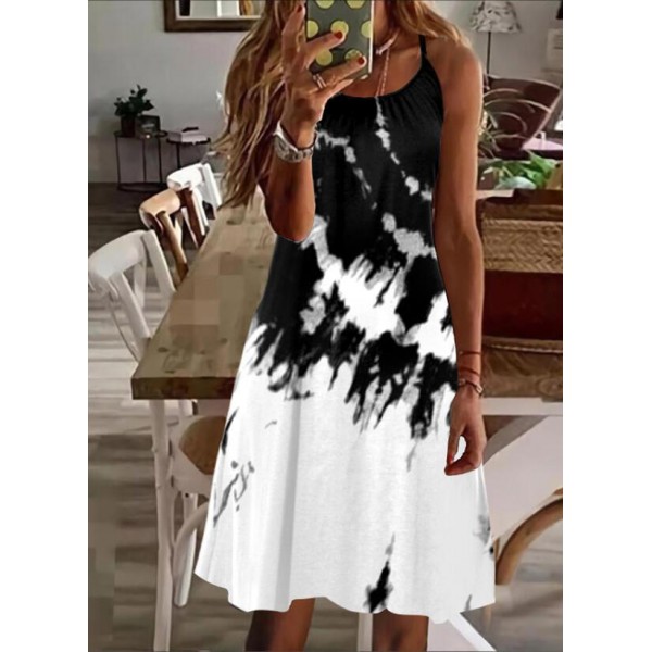 Cool Print Sleeveless Mini Dress