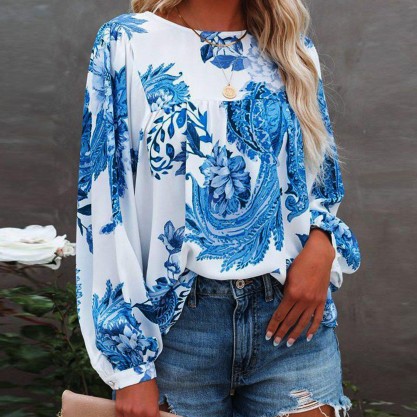 Fresh Print Long Sleeve Top