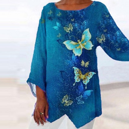 Youthful Print Long Sleeve Top