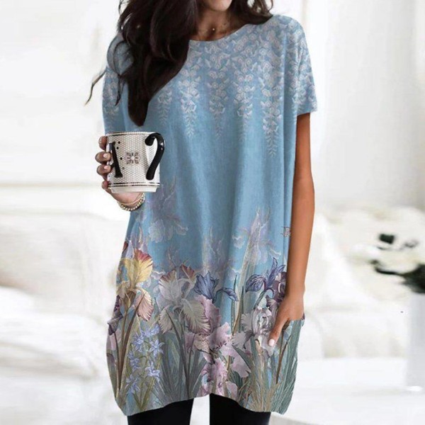 Comfy Print Short Sleeve Top