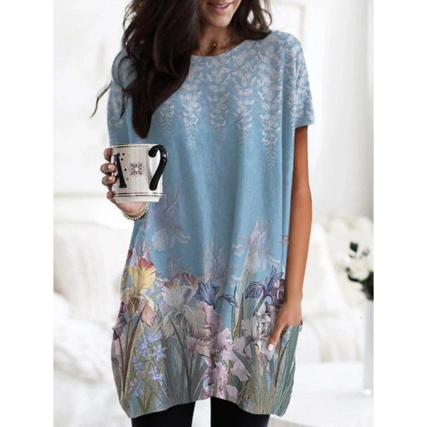 Comfy Print Short Sleeve Top