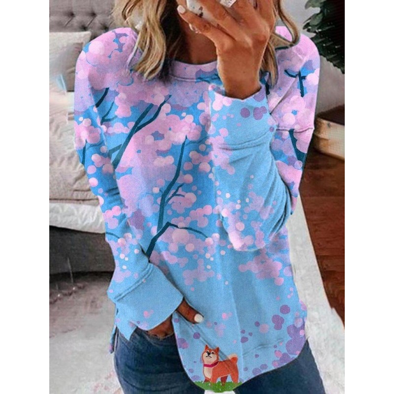 Comfy Print Long Sleeve Top