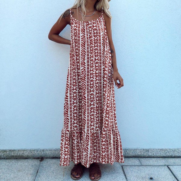 Glamorous Sleeveless Print Maxi Dress