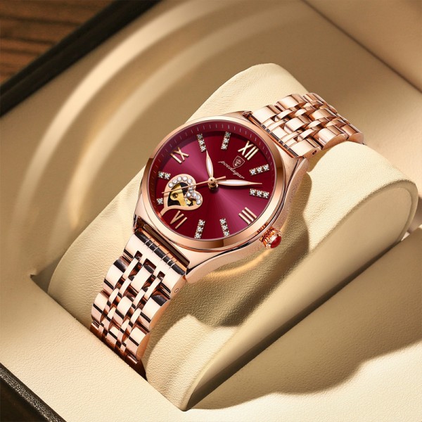 Women's Waterproof Luminous Watch with Steel Bracelet