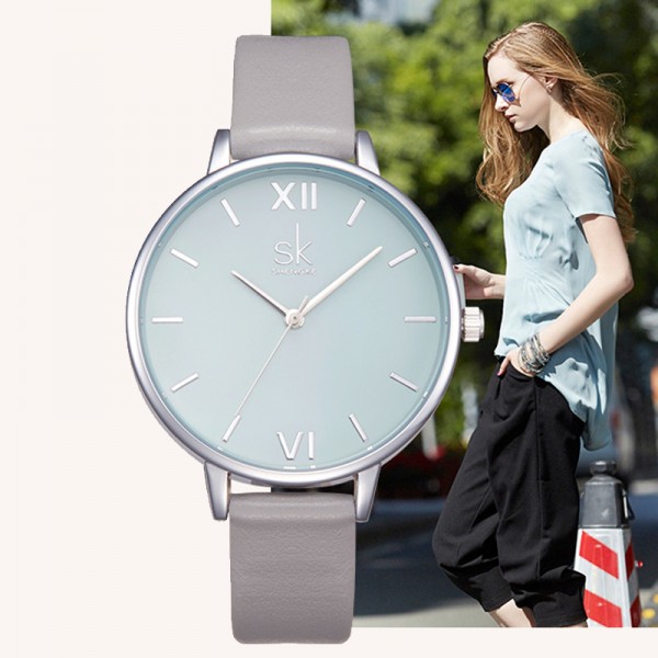 Women's Big Round Dial Quartz Watch