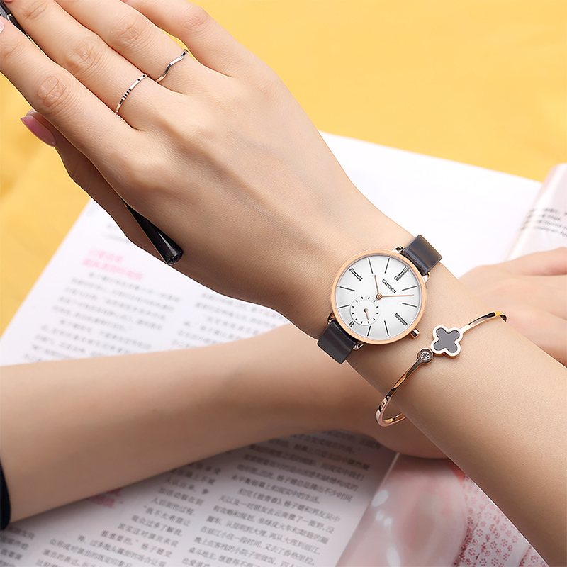 Women's Big Round Dial Quartz Watch